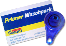 Waschkarte und Kreditschlsselanhnger